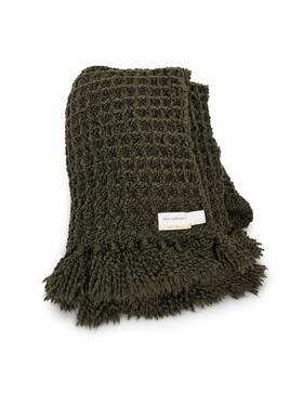 Boll & Branch 840103772516 And Grand Waffle Merino Throw Blanket 50 Inch X 70