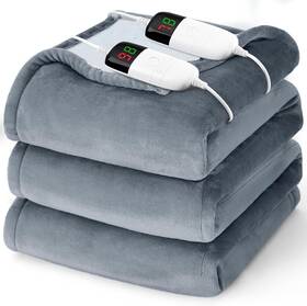 Bomova 313043323303 Heated Electric Blanket Queen Size - 84 Inch X 90 Heating With Dual Control