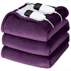 Bomova 732262972497 Heated Electric Blanket Queen- 84 Inch X 90 Heating With 10 Leve