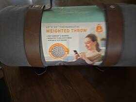 Bon Voyage 841700210340 Nib Bella Russo Gray 5 Lbs Travel Weighted Throw 40 Inch X50