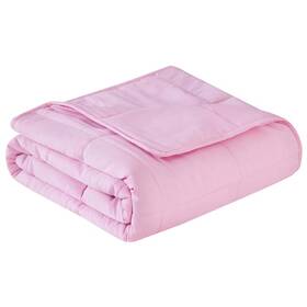 84593174 Bon Voyage 40 Inch X50 5lbs Microfiber Weighed Travel Reversible Throw Blanket Pink