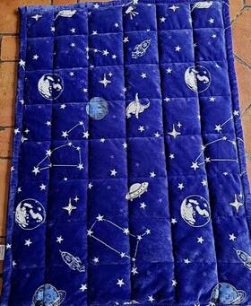 Bood 786411849871 Glow Fleece 3lb Weighted Blanket For Toddler In Dark Kids