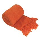Boon Throw Blanket Fluffy Knitted Woven Burnt Orange 818506001014