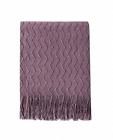 Bori-knittedthrow-lavender Bourina Throw Blanket Textured Solid Soft Sofa Couch 696227289764