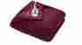 Br54-0309 Heated Throw Blanket Garnet Red Electric Reversible Berber Microlight Large