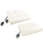 Br54-0834 Beautyrest Heated Fleece Blanket And Throw Combo Set 675716976002