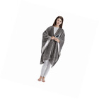 Br54-0897 Beautyrest Soft Sherpa Heated Blanket Wrap Solid Grey 086569080653