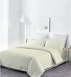 Pm-bdst4 Brand Lasin Bedding Luxury Super Soft 100% Cotton Duvet Cover King Ivory