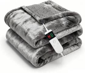 Branded 313055134171 Electric Heated Blanket Throw 50ftftx60ftsize Faux Fur Heating 10