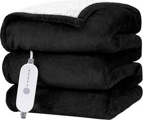 Branded 744110251951 Heated Electric Blanket Twin 62 Inch X84 Soft Fleece And Flannel With 5 Heating Levels