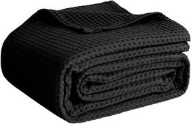 Branded 750643005640 100% Cotton Blankets Queen Size For Bed - Waffle Weave Summer Ligh