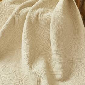 B0bcvtcgbm Brandream Beige Sunflower Quilt Cotton Quilted Throw Blanket For Bed Couch