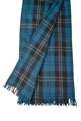 Bili01 Briomhar Tartan Throw Blanket Plaid - Scottish Wool Thick Warm With Fri