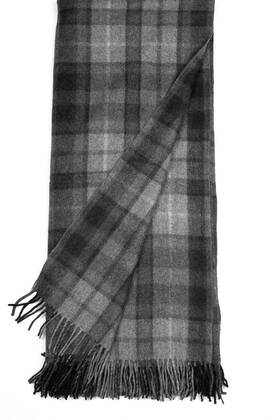 Gb02 Briomhar Fall Plaid Wool Blanket - Scottish Winter Flannel Tartan Throw