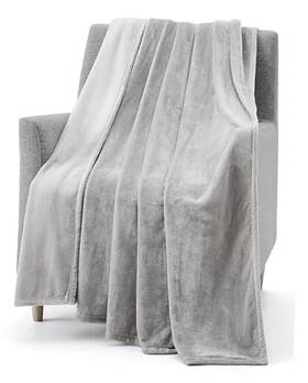 32596 Britannica Home Fashions Inc. /cali Fleece Blanket Fluffy Soft Warm Cozy Bed Blankets For Bedroom King Grey