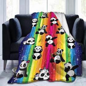 Brloote Dwby #08hyuhspo8pandax Cute Panda Blanket Soft Lightweight Flannel Fleece Cartoon Throw Blankets Bed