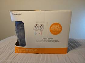 Brookstone 846756070696 King Dual-zone Heated Blanket Nap Cozy Plush 10 Heat Setting Open Box