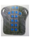 Brookstone Massaging Massage Blanket Relax Rest Vibrating Nodes Soft Plush Gray 883594053238