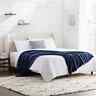 Bs9090nv25flbl Brookside Polyester Navy Fleece Queen Blanket 840008356491