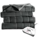 Bsf9lfr82522bwd Sunbeam Electric Heated Fleece Blanket Full Queen King Size Blue