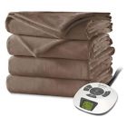 Bsv9mqs-r745-12a00 Cocoa Velvet Blanket Sunbeam Channelled Electric Queen