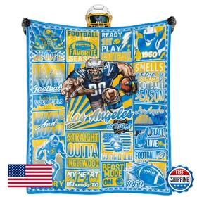 B0d7zyk52z Bthrrw Football Blanket 60 Inch X50 - Team Color Merch And Gifts For Men Women