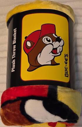 Dtr9000-l6bvr Buc-ees Plush Throw Blanket 50 X 70 In Beaver Character