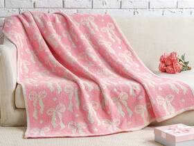 Bo-buryeah-2679 Buryeah Pink Bow Blanket Fall Soft Microfiber Throw Coquette Aest