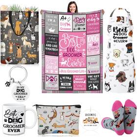 Bo-buryeah-3605 Buryeah 8 Pcs Dog Groomer Gifts Christmas Funny Pet Salon Set For Women