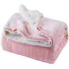 Busa801c2cp1tw Sherpa Throws Throw Blanket Pink Twin Size Bedding Fleece Reversible