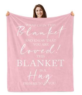 B0cwktqcdx Butonus Inspirational Hug Blanket - Birthday/thinking Of You Gift For Women 60 Inch X