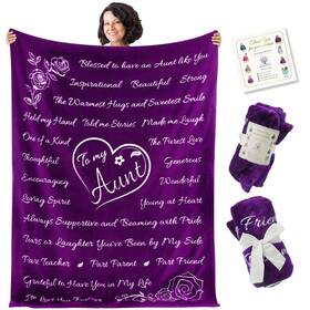 Buttertree 850028824504 Mothers Day Gifts For Aunt From Niece Meaningful Cozy Blanket