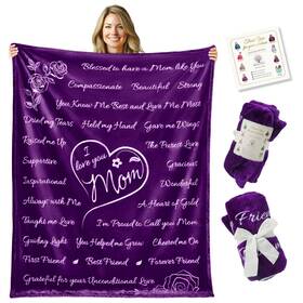 Buttertree 860002551593 Valentines Day Gifts For Mom From Daughter Blanket Gift Meaningful Cozy Bla