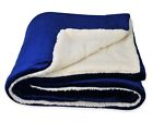 Bya5000001 Sochow Sherpa Throw Blanket Blue For Couch Car 603813568196