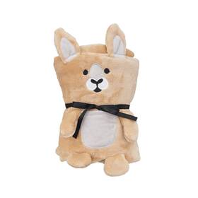 C&f Home 008246770510 Kangaroo Blanket Tan 44 Inch X 30 Cute Childrens Throw Foldable Ultra-soft For