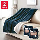C1294961 Life Comfort Ultimate Sherpa Throw Green 087918302532