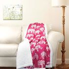 C28391p14-000 Lush Decor Elephant Parade Throw Blanket Pink 848742028391