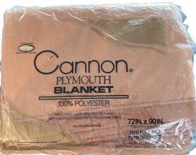 Cannon 042973000571 Vintage Plymouth Brown Blanket 72 Inch X 90 Twin/full New In Package