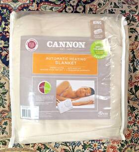 Cannon 657812133220 Automatic Heating Blanket King Size Ivory Electric Dual Controls