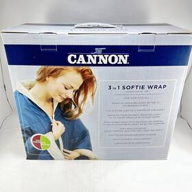 Cannon 788904861681 Softie Wrap One Size 3 In 1 Blanket Throw Unused