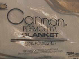 8798 Cannon Vtg Polyester Blue Satin Trim Blanket 72x90 New In Package-plymouth 100%