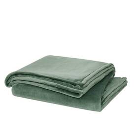 91927327 Cannon Twin Xl Solid Plush Blanket Green Cozy Polyester Machine