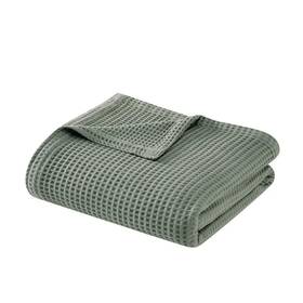 91927412 Cannon Full/queen Heritage Cotton Waffle Blanket Green Year-round