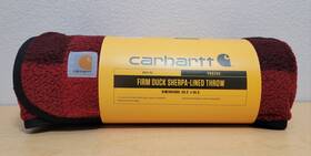 P000028460199 Carhartt New Firm Duck Sherpa-lined Throw Blanket 59.5 Inch X 45.5