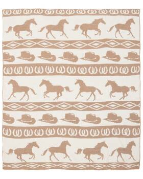 Jw309 Carstens Home Wrangler Rodeo Stretchy Throw Blanket -