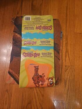 Cartoon Network 086093055653 Vintage 2001 Scooby Doo Woven Tapestry Throw 50x60 Nip New Cute