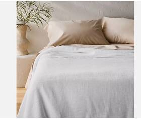 Casaluna 198420090746 Cotton Slub Blanket Lightweight Bedroom