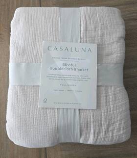 Casaluna 198420090760 Full/queen Size Rayon Bamboo Blissfull Doublecloth Reversible Blanket