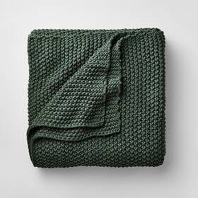 86220237 Casaluna King Knit Blanket Dark Teal -