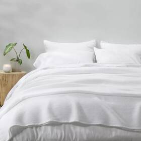 87685558 Casaluna Full/queen Micro Waffle Bed Blanket White -